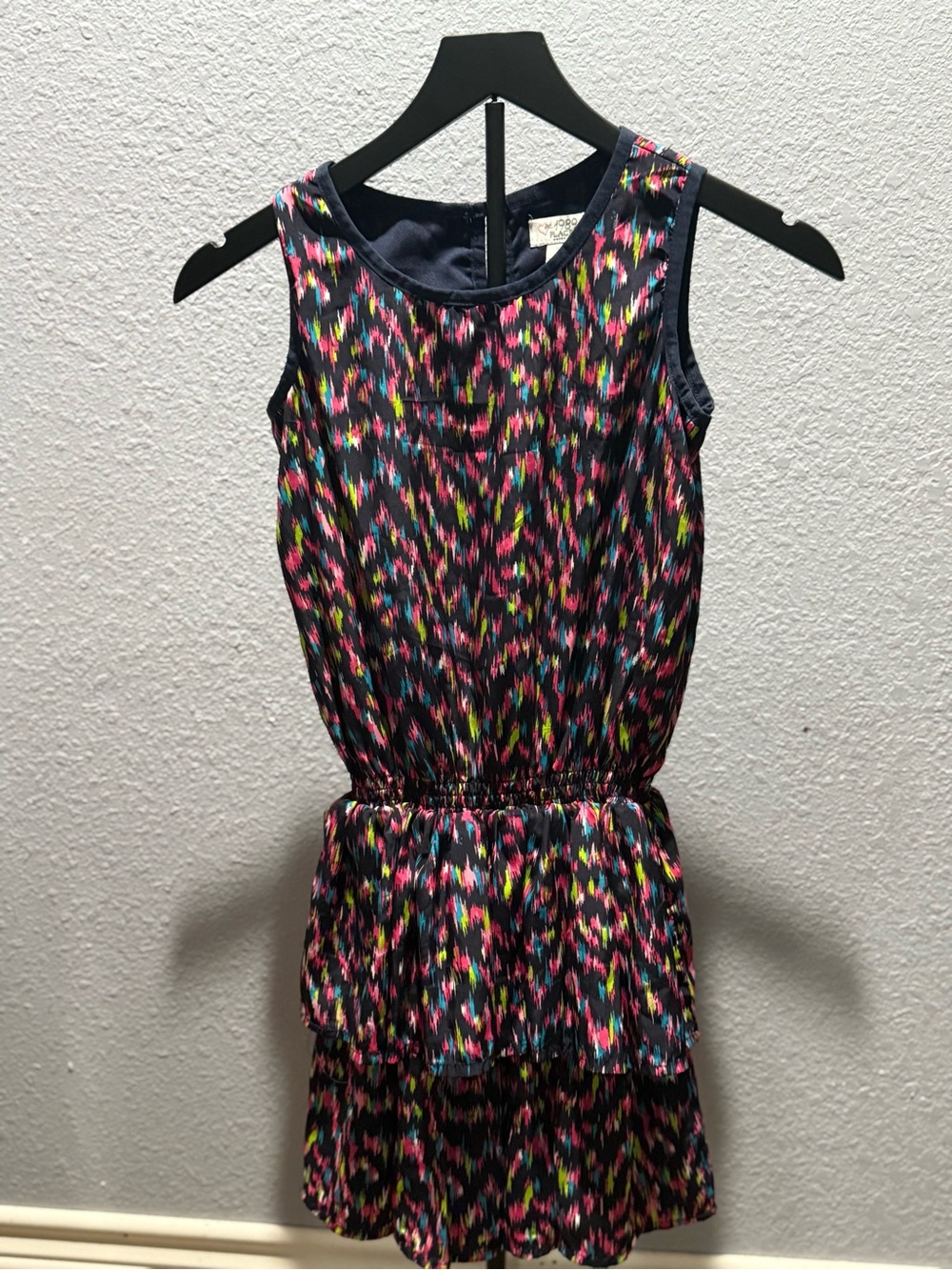 The Children's Place Navy Multicolor Sleeveless Tiered Dress